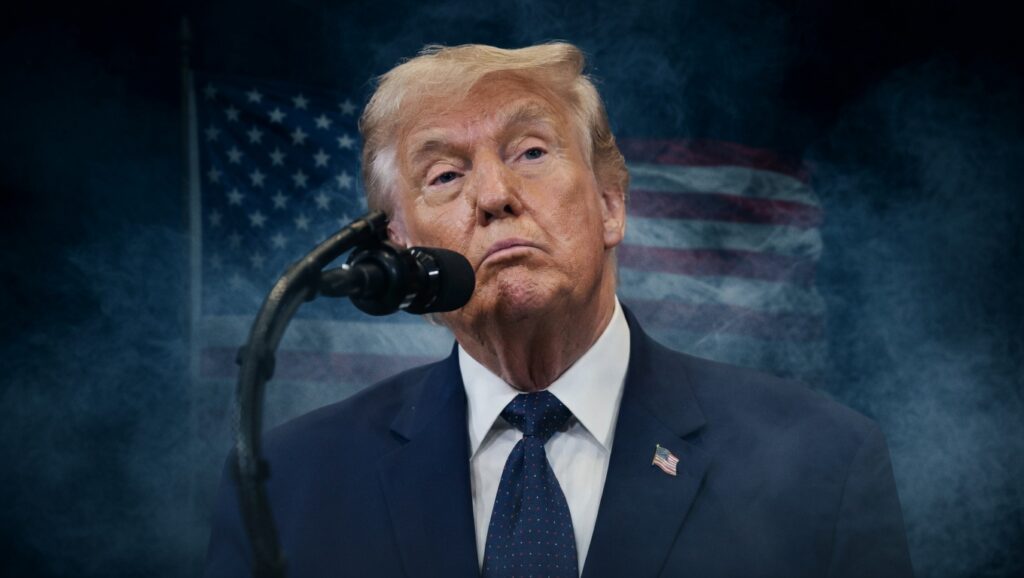 Crise Global: Trump Dá Ultimato de 48 Horas ao Irão para Reabrir Estreito de Ormuz O presidente dos EUA, Donald Trump, durante coletiva de imprensa na Flórida nesta segunda-feira (9) • Roberto Schmidt/Getty Images