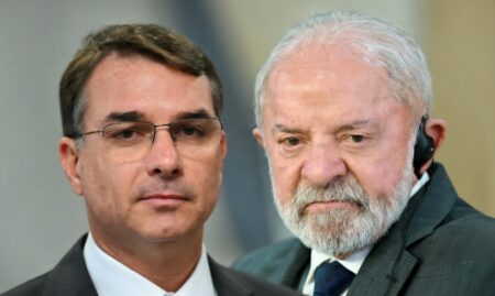 Gráfico da Pesquisa Quaest Lula e Flávio mostrando Lula e Flávio Bolsonaro
