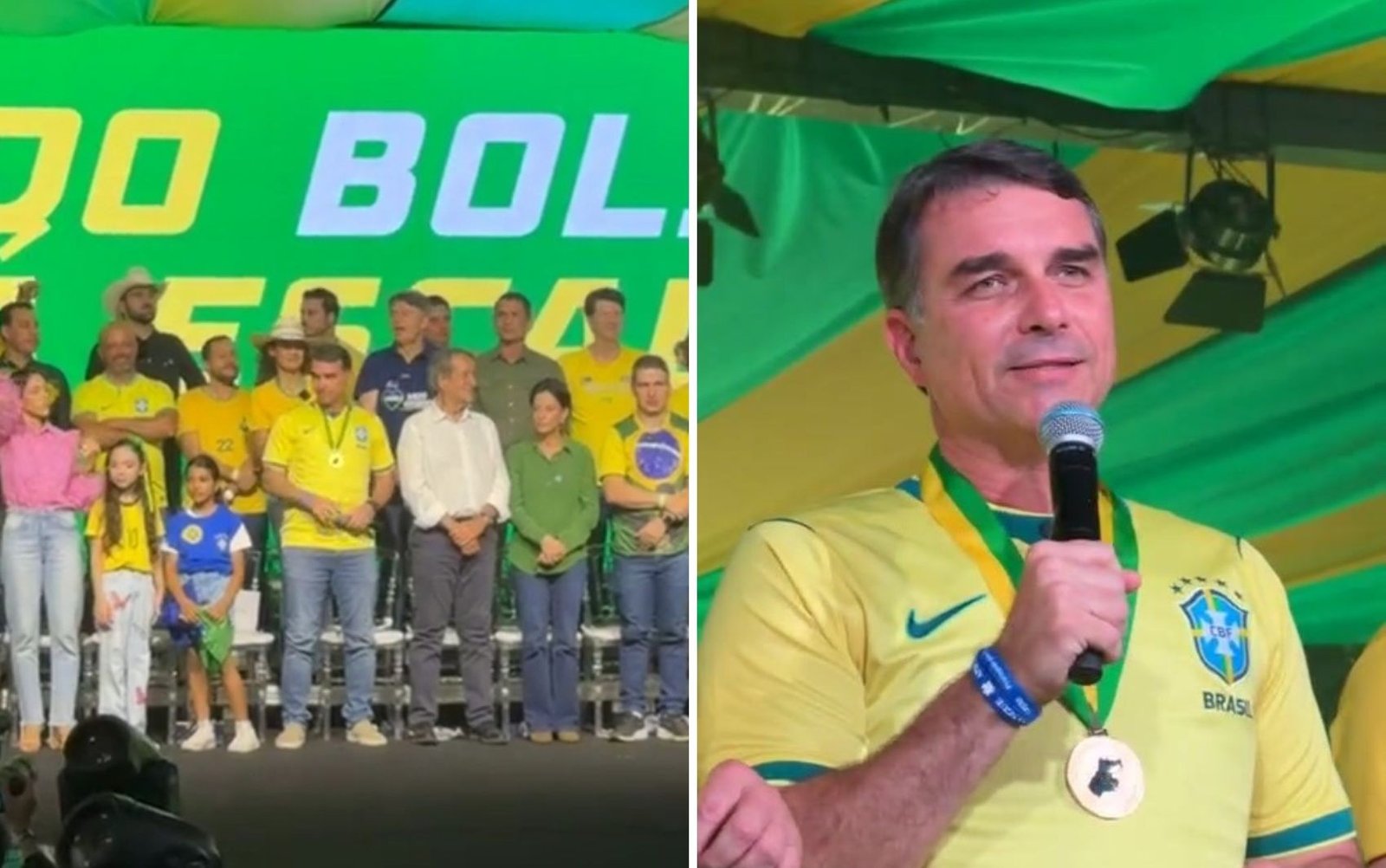 Flávio Bolsonaro e Valdemar Costa Neto apresentam pré-candidatos do PL em Goiás - Imagem do artigo