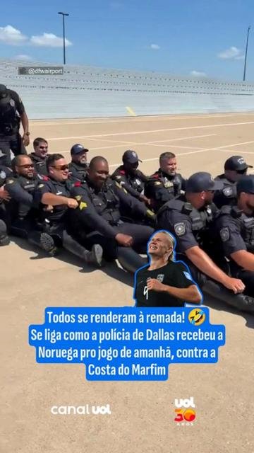 Polícia de Dallas recepciona seleção da Noruega com ‘remada norueguesa’ no desembarque - Imagem do artigo