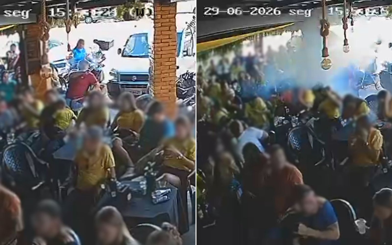 Rojão falha e explode na mão de torcedor em bar lotado de Jaraguá - Imagem do artigo