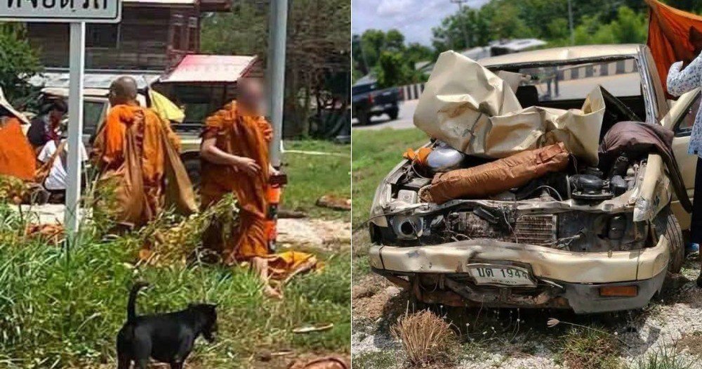 Criança pega caminhonete da família, atropela procissão e mata oito monges na Tailândia - Imagem do artigo
