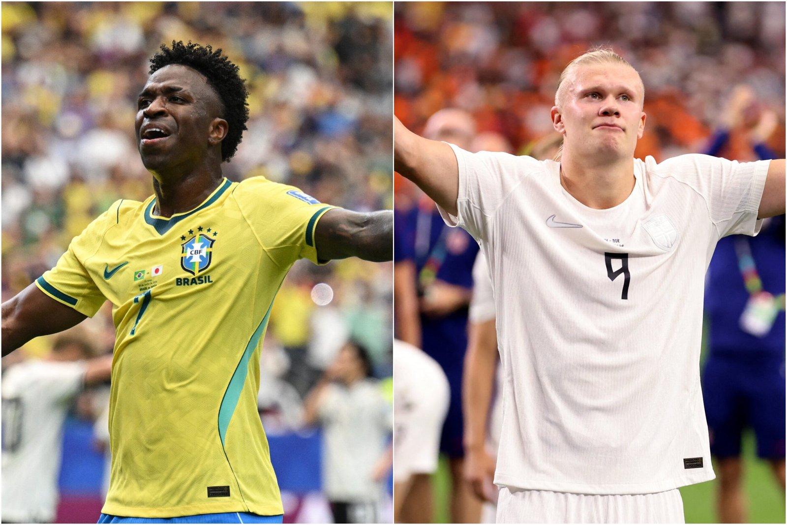Haaland supera Vini Jr. como jogador mais valioso de Brasil x Noruega na Copa de 2026 - Imagem do artigo