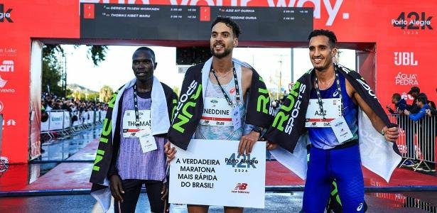Marroquino quebra recorde de maratonas no Brasil e vence a 42K Porto Alegre - Imagem do artigo