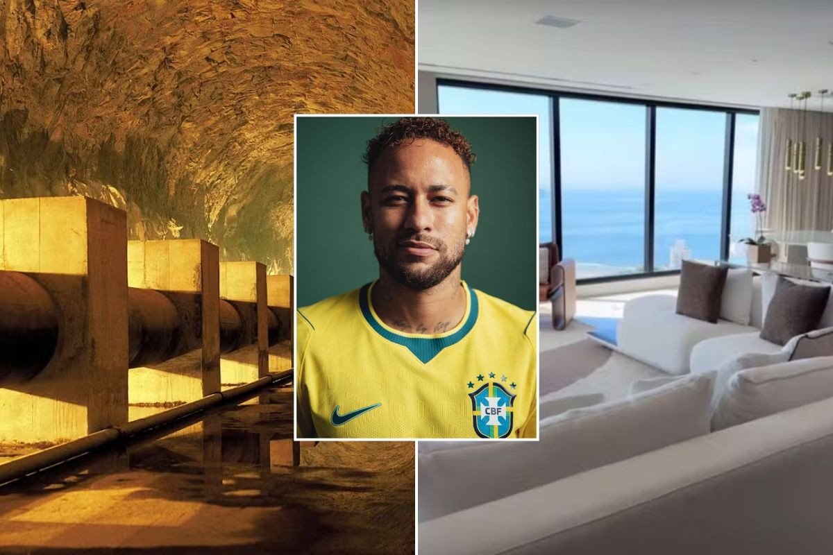 Reservatório de água gigante funciona sob morro onde Neymar tem mansão em Santos - Imagem do artigo