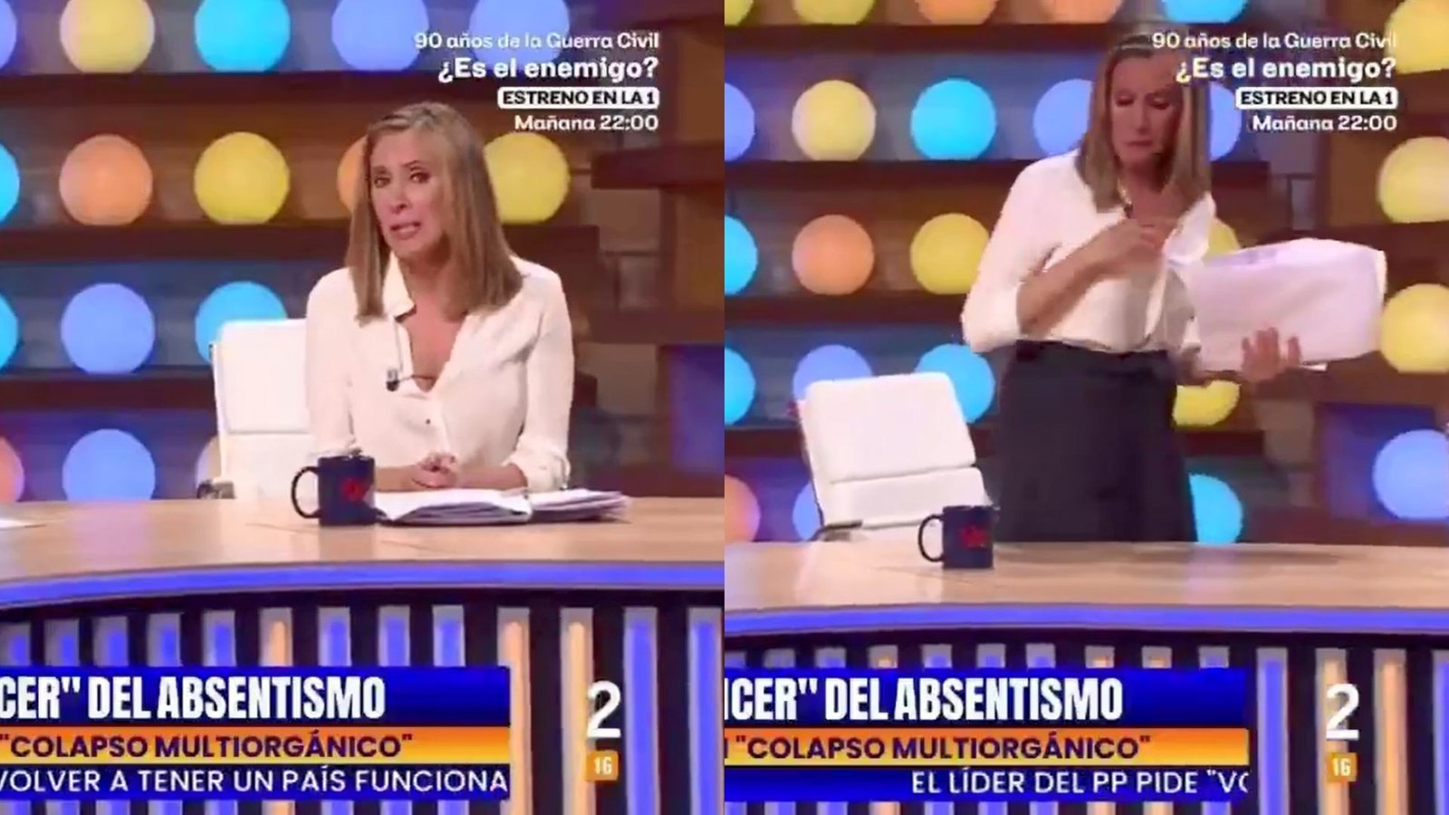 Apresentadora sai às lágrimas de programa ao vivo na Espanha após acusar colega de assédio moral - Imagem do artigo