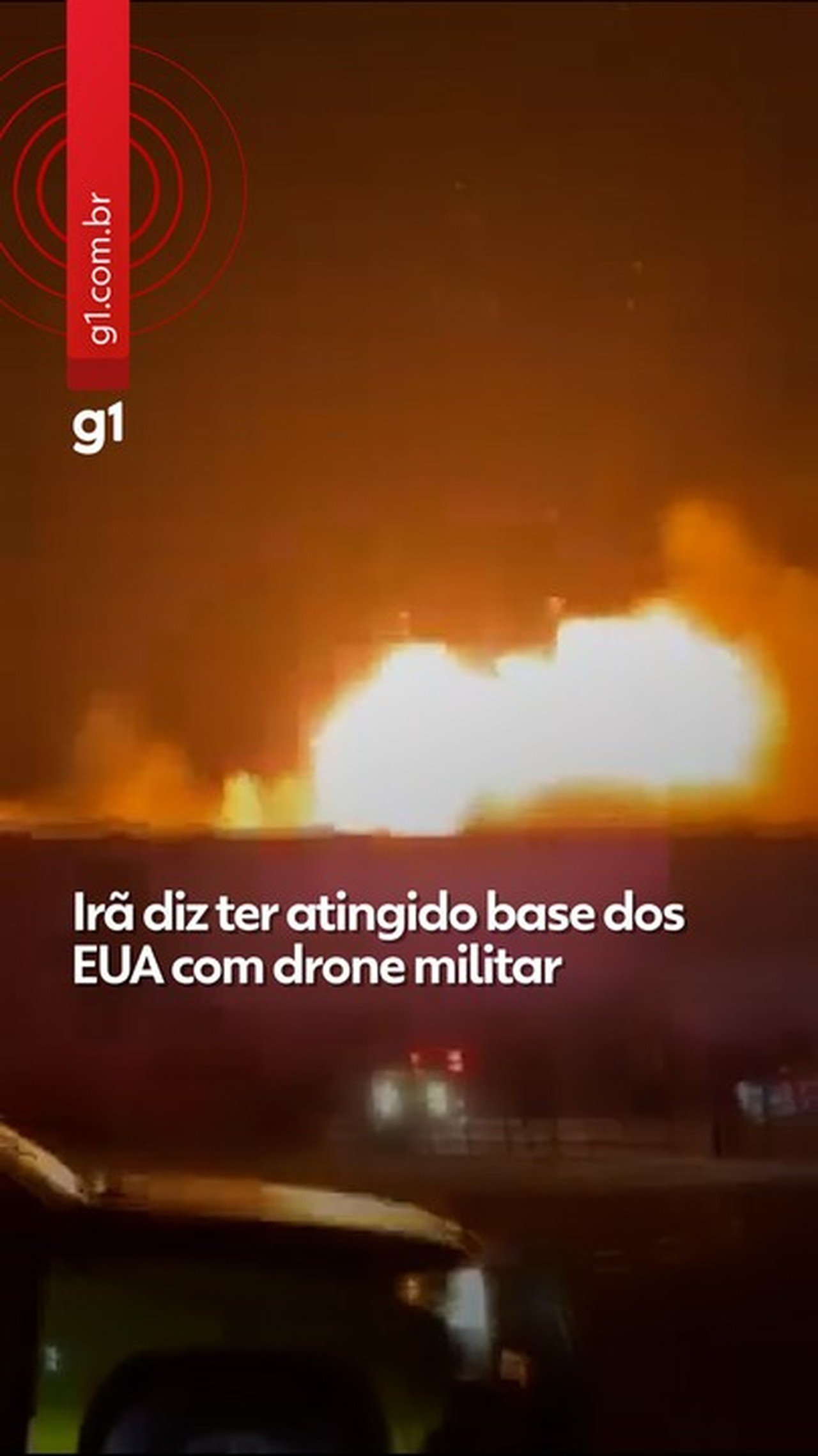Mídia estatal do Irã afirma que drone atingiu base dos EUA no Kuwait e divulga vídeo - Imagem do artigo