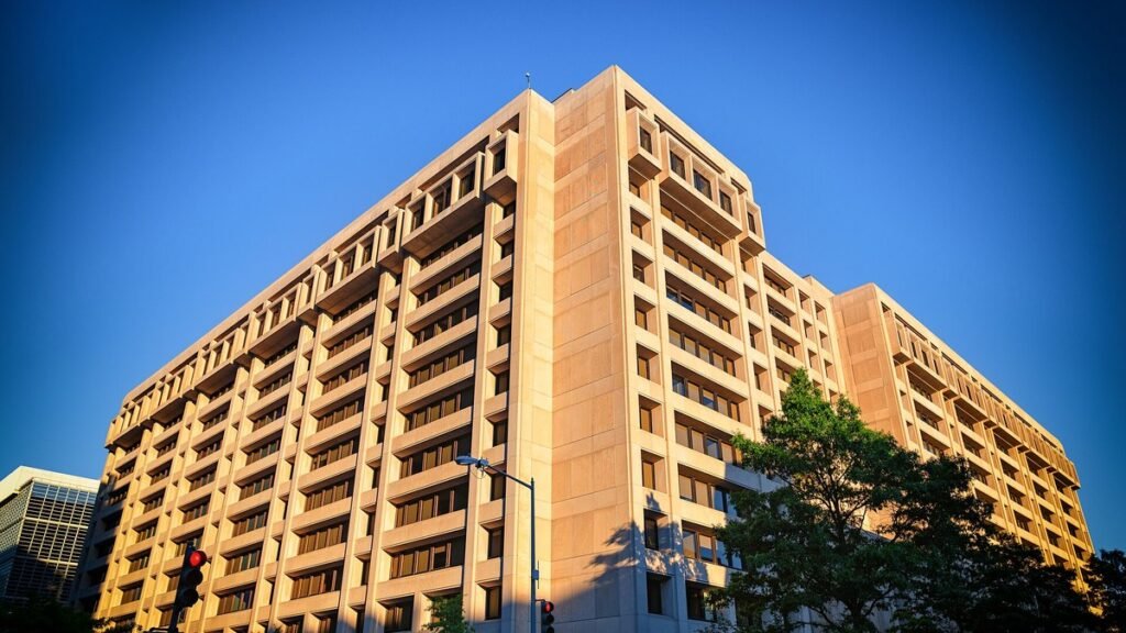 Fachada da sede do Fundo Monetário Internacional (FMI) em Washington