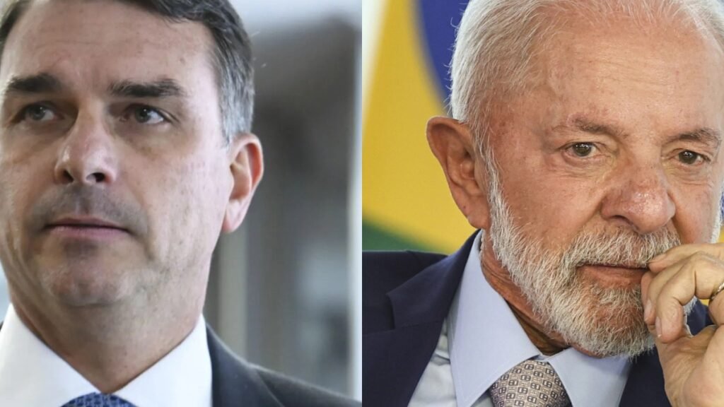 Flávio Bolsonaro e Lula, candidatos no 2º turno das eleições presidenciais (Foto: Reprodução)