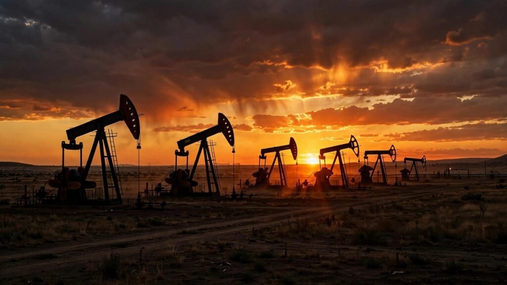 Ilustração sobre a queda do preço do petróleo